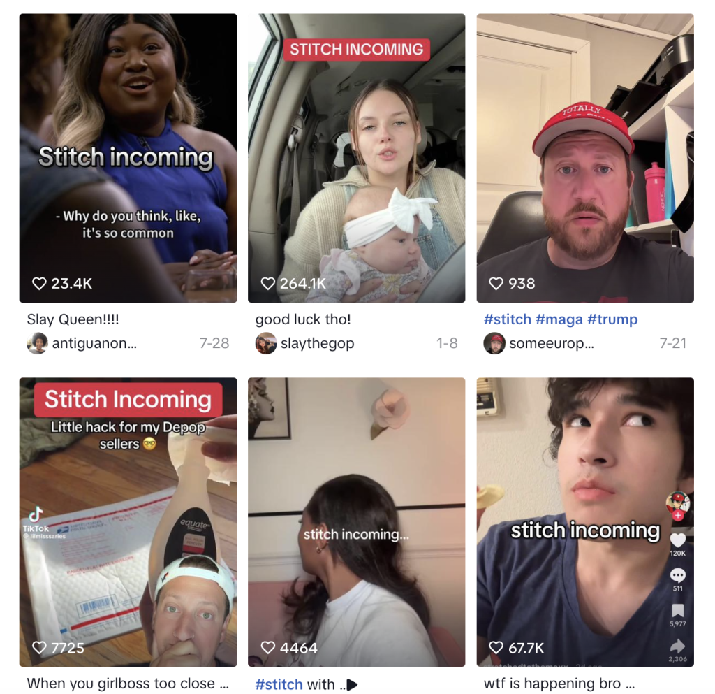 how to stitch on TikTok