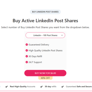 buy active linkedin post shares