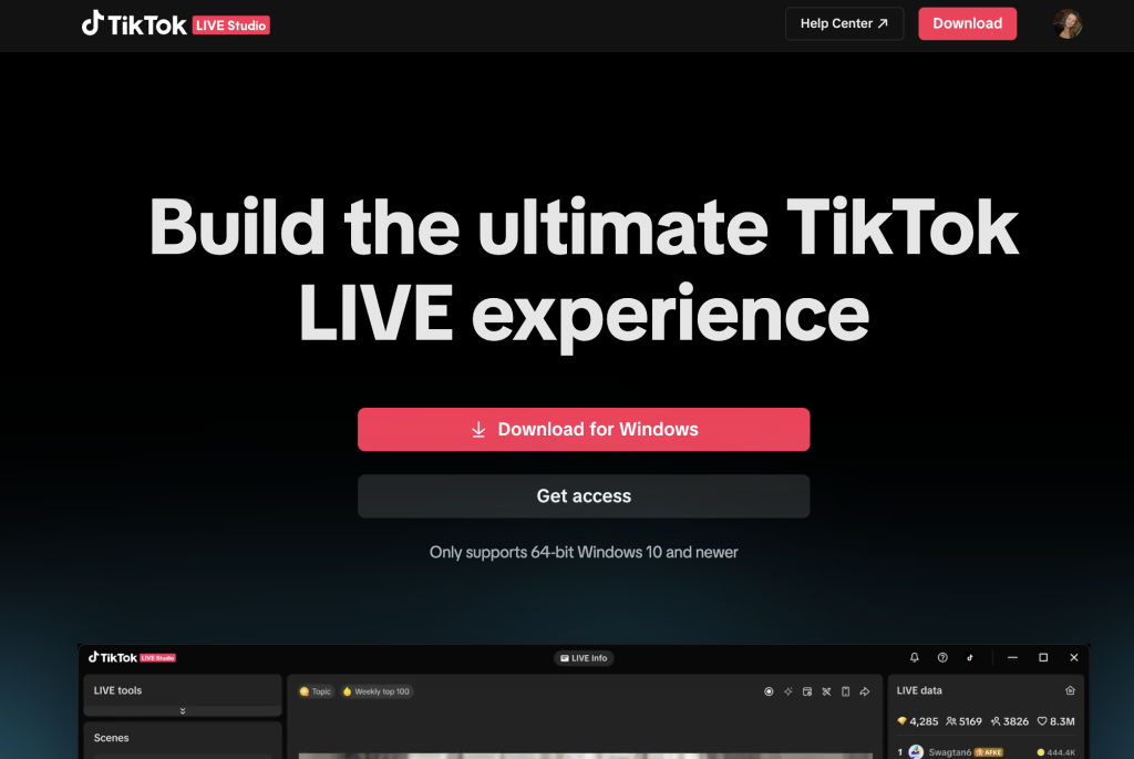 tiktok live requirements studio