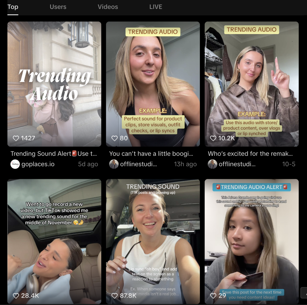 how to find trending sounds on tiktok